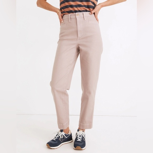 MADEWELL Slim Emmett Tapered Pants in Vintage Petal - Picture 4 of 5